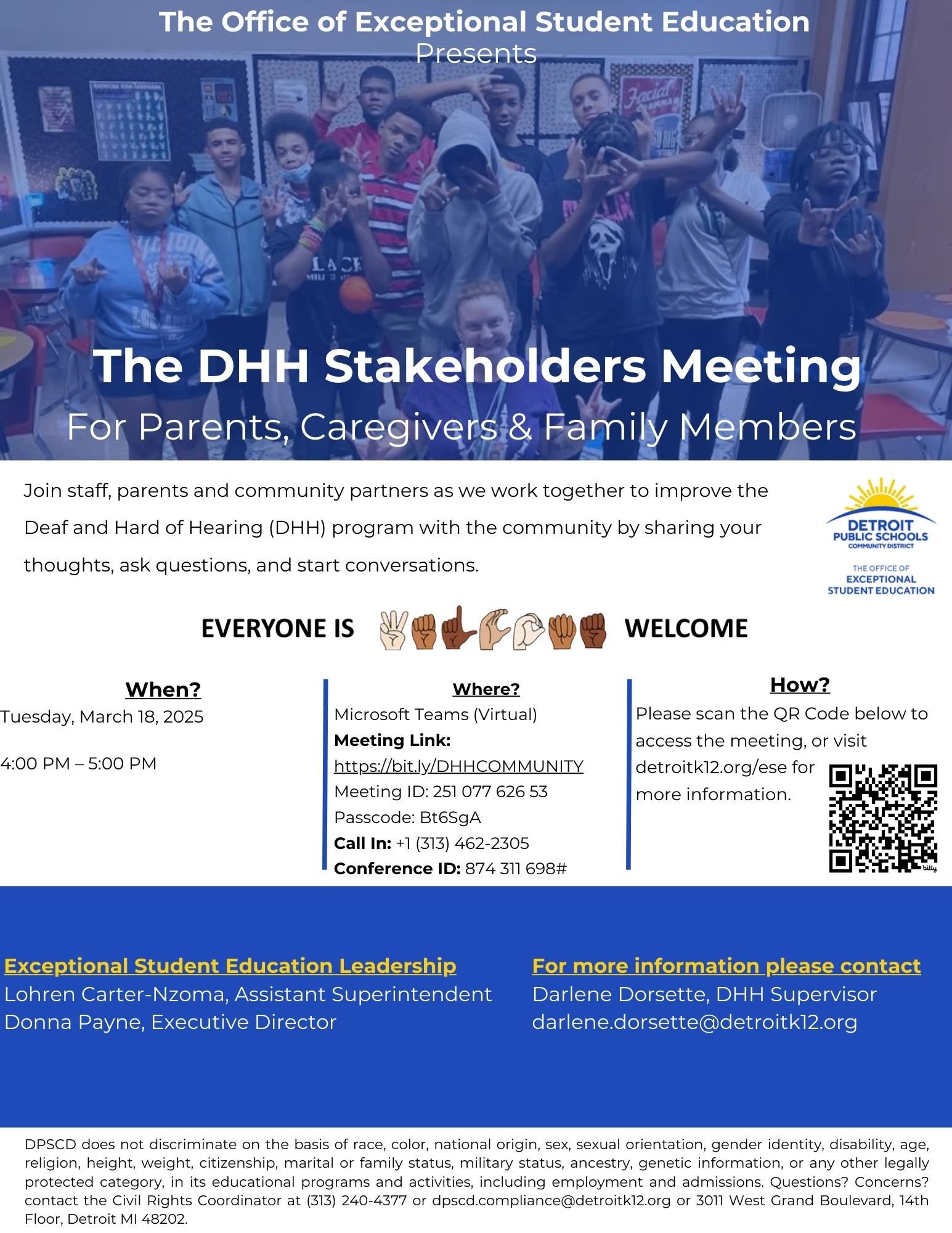 DHH Stakeholders Meeting